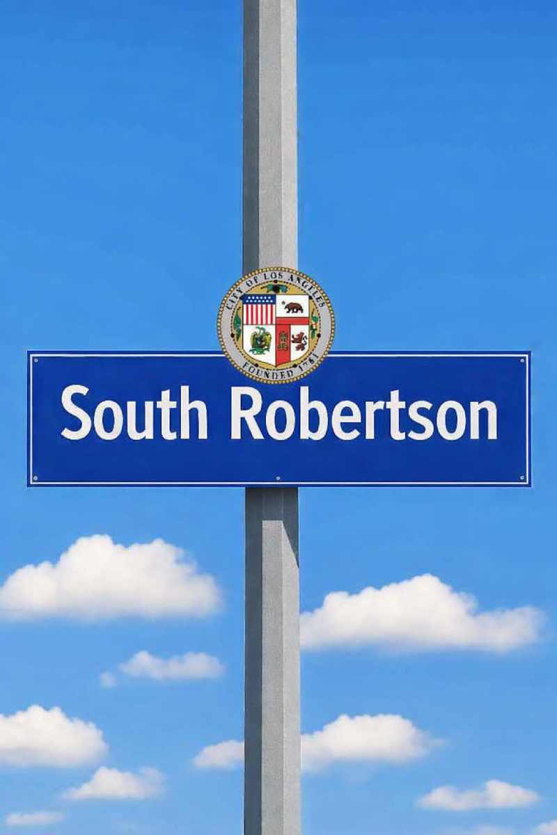 South Robertson Realtor Yild Guven Street Sign