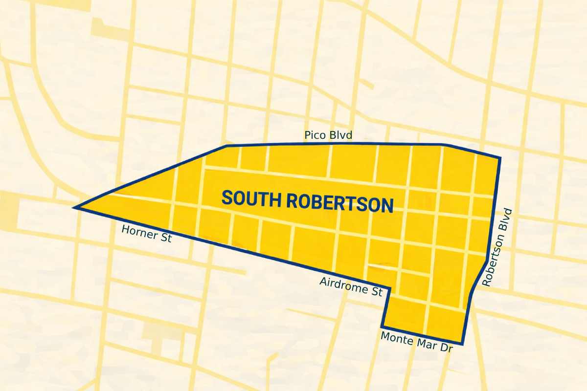 Map South Robertson Realtor Yild Guven