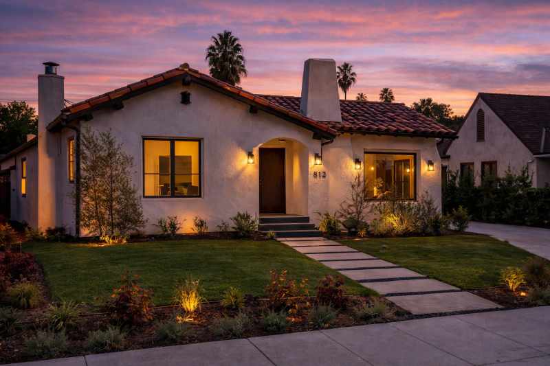 Miracle Mile Realtor Home at dusk