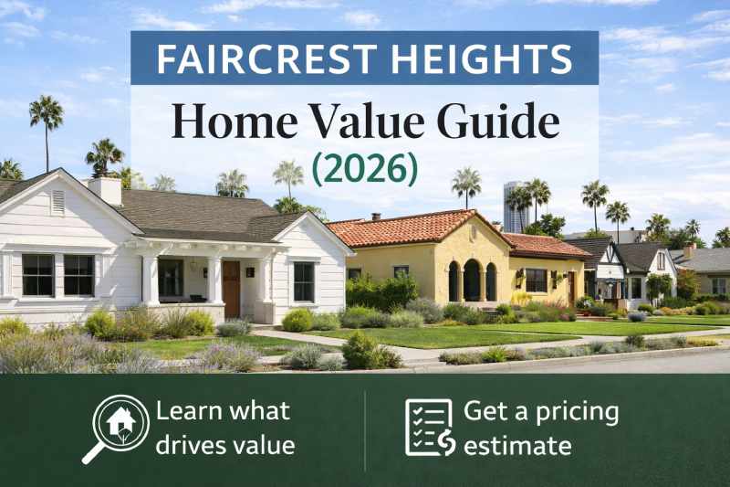 Faircrest Heights home value guide graphic for homeowners researching what their home is worth