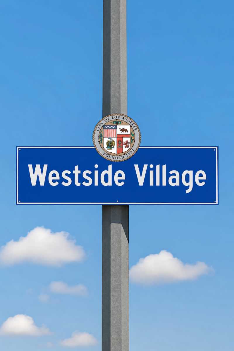 Westside Village Realtor Yild Guven Street Sign